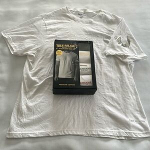 True Religion Tshirt Mens Large White 5 Pack